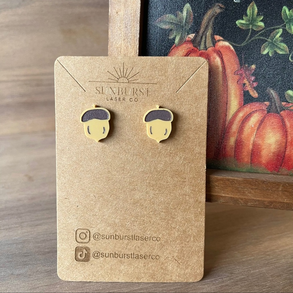 Thanksgiving Acrylic Earrings | Fall Pumpkin Earrings | Coffee | Friendsgiving
